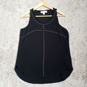 🦋3/$25 Michael Kors Small Black Gold Studded Tank Top